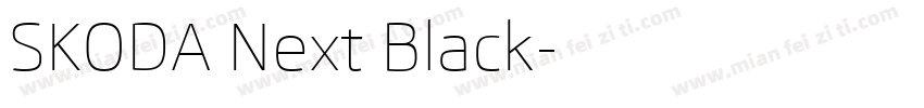 SKODA Next Black字体转换
